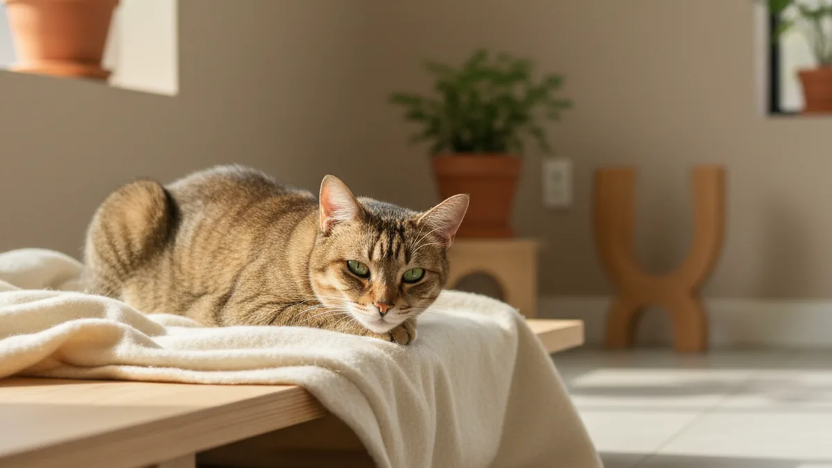 Arthrose bei der Katze — KI-generiertes Symbolbild zum Ratgeber der Kleintierpraxis Cremlingen