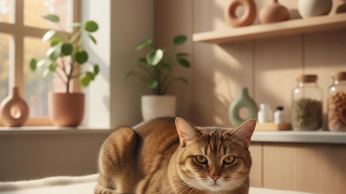 Darmverschluss bei Hund und Katze — KI-generiertes Symbolbild zum Ratgeber der Kleintierpraxis Cremlingen