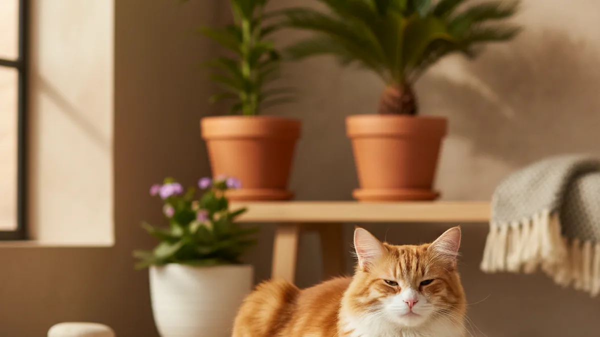 Pflanzen, die für Katzen giftig sind — KI-generiertes Symbolbild zum Ratgeber der Kleintierpraxis Cremlingen