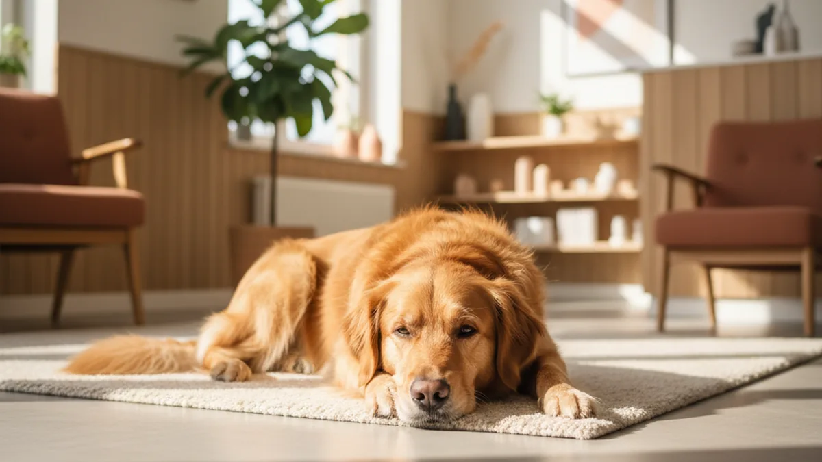 Sichere Feiertage mit Hund — KI-generiertes Symbolbild zum Ratgeber der Kleintierpraxis Cremlingen