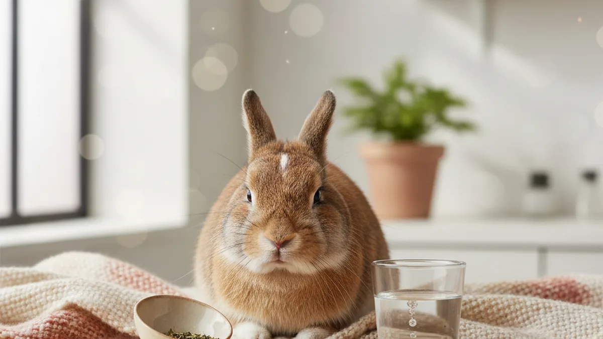 Wenn Kaninchen nicht fressen — KI-generiertes Symbolbild zum Ratgeber der Kleintierpraxis Cremlingen
