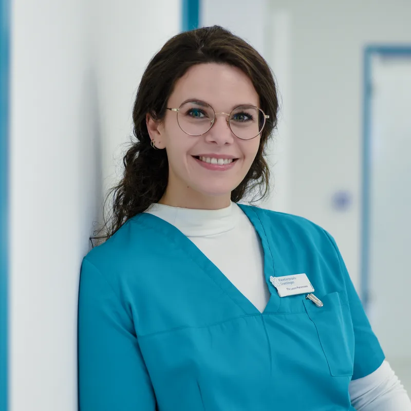 Portrait of Laura Marannano, veterinary nurse at Kleintierpraxis Cremlingen