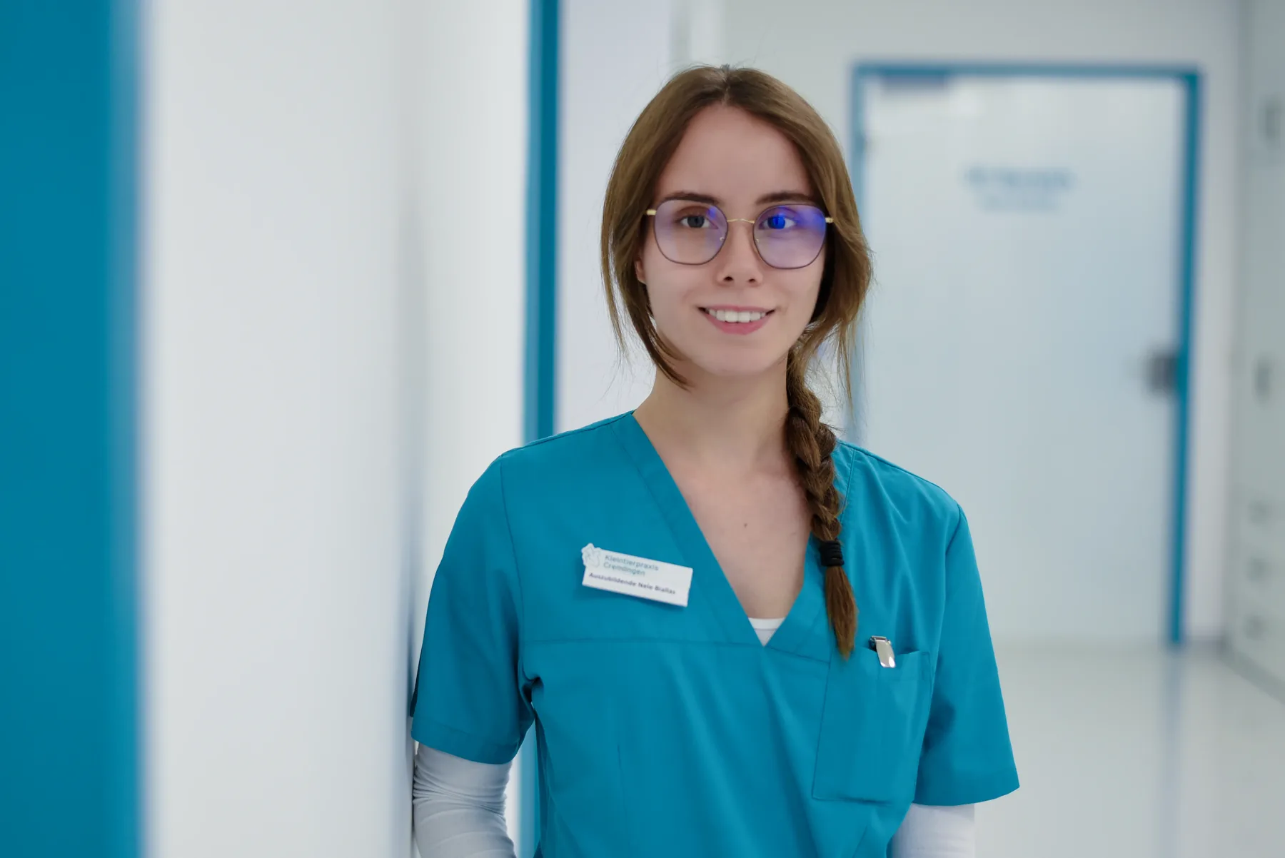 Portrait of Nele Biallas, trainee veterinary nurse at Kleintierpraxis Cremlingen